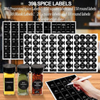 AISIPRIN Spice Jars with Lable, Glass Salt and Pepper Shakers Set, Ktchen - Image 3