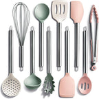 COOK WITH COLOR Silicone Cooking Utensils, Kitchen Utensil Set, Cooking Utensils by CookwithColor
