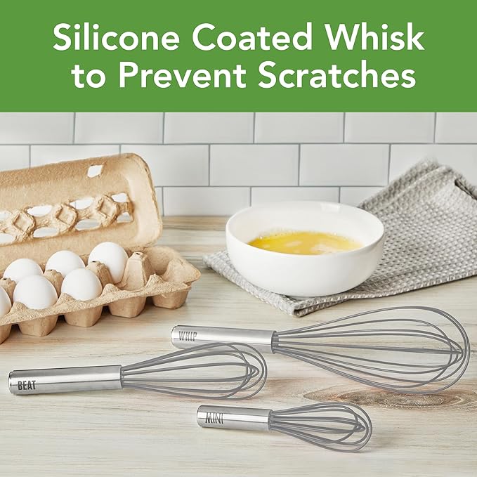 Tovolo Whisk 9 Inch Heavy Duty Silicone Wire Stainless Steel Whisker - Image 2