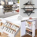 Churboro 24 Spice Jars with Labels & Bamboo Lids - 4 Oz Glass Containers with - Image 4
