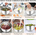 TeamFar Mixing Bowls, for Food Cooking Baking Storing, Khaki - Image 6