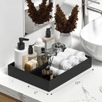 Kitchen Drawer Organizer Tray, Stackable Black Bamboo Drawer Organizer - Image 5