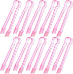10 Pcs Plastic Buffet Serving Tongs, 6.3 Inches by Hmxpls