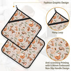 Mushroom Squirrel Deer Hedgehog Pot Holder Set of 2, Heat Resistant Potholders - Image 4