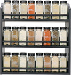 3 Tier Bamboo Spice Rack, Spice Rack Organizer, Seasoning Jars Rack Shelf Spice by Thalomely