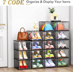 12 Pack Clear Shoe Storage Organizer - Image 5
