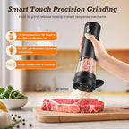 Electric Salt and Pepper Grinder Set, Automatic Refillable Salt and Pepper - Image 2