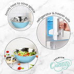 WHYSKO Meal Prep Stainless Steel Mixing Bowls Set, Refrigerator, and Kitchen - Image 8