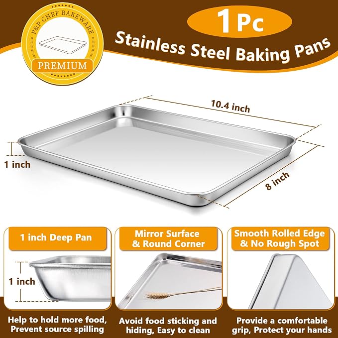 P&P CHEF 10.4 Inch Baking Sheet Pan - Image 2
