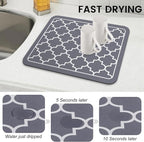 WISELIFE Dish Drying Mat Super Absorbent Drying Mat Large Dish Drying Mats - Image 4