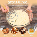 Maxjoy Danish Dough Whisk Wooden Dutch Bread Mixer - Image 4