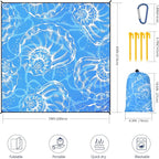 WIWIGO Beach Blanket Waterproof Sandproof Beach Mat 79" X 83"/10'x9'for 2-8 - Image 2