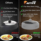 Microwave Cover for Food, Silicone and Glass Splatter Guard Lid for - Image 6