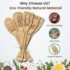 CUTHOLLOW 6PCS Chef Gnome Wooden Kitchen Cooking Utensil Set, 11.9in Non Toxic - Image 3