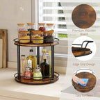 LAMU 10'' Wood Lazy Susan Turntable Organizer - Image 2