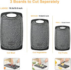 Plastic Cutting Board, 3 Pieces Dishwasher Safe Cutting Boards - Image 3