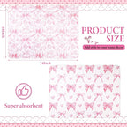 SiliFine 2 Pcs Large Coquette Pink Bow Dish Drying Mat Large - Image 2