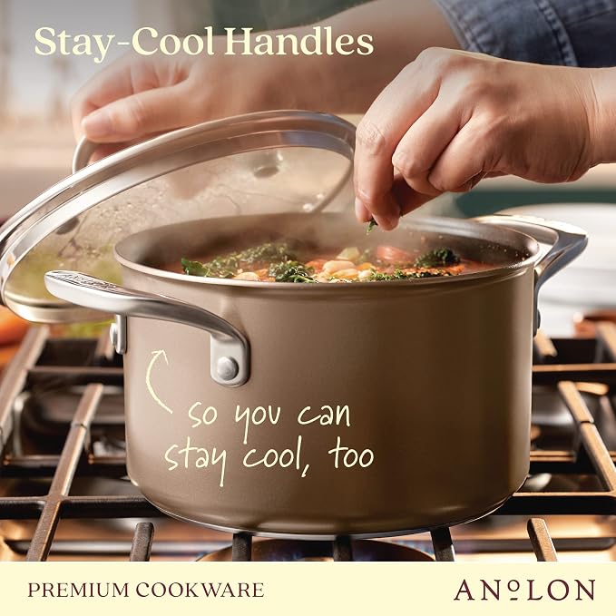 Anolon Ascend Hard Anodized Nonstick Saucepan/Saucepot and Lid - Image 5