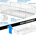Simple Houseware Pull-Out Cabinet Sliding Basket Organizer, 17.2" D x 9.7" W x - Image 6