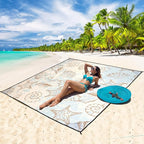 HIHOHO Beach Blanket Waterproof Sandproof Extra Large Beach Mat 79" X - Image 5