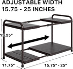 Simple Houseware Under Sink 2-Tier Heavy Duty Expandable Rack Organizer - Image 2