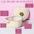 Paris Hilton Enameled Cast Iron Dutch Oven Heart-Shaped Pot - Image 6