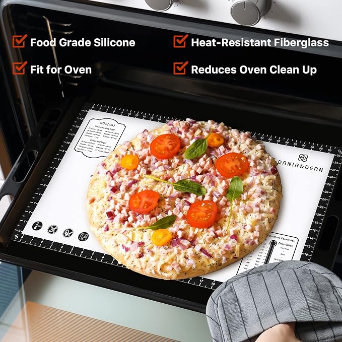 Silicone Baking Pastry Mat, Non-slip Food Grade Dough Rolling Mat - Image 3