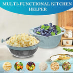 4 in 1 Colander with Mixing Bowl Set, Colander - Image 7