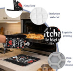 Funny Oven Mitts and Pot Holders Sets of 4 The Kitchen is The Heart of The Home - Image 4