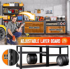 Set of 2 Garage Shelving-2050 lbs 5 Tier Storage Shelves, Adjustable Heavy Duty - Image 5