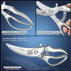 Heavy Duty Poultry Shears – Professional Stainless Steel Kitchen Scissors - Image 8