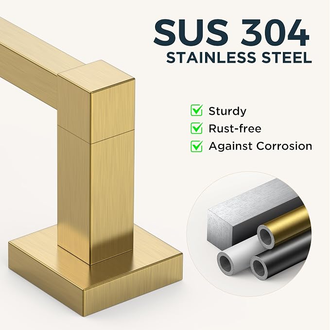 FORIOUS Toilet Paper Holder Set Wall Mount, SUS 304 Stainless Steel Pivoting - Image 6