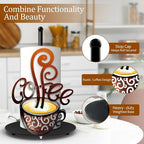 Hexagram Coffee Paper Towel Holder, Coffee Kitchen Bar Decor, Retro Decor - Image 3