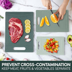 COOK WITH COLOR Non-Slip Cutting Board Set – Kitchen Essentials with Easy Grip - Image 6