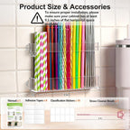 9.5” Large Acrylic Straw Holder - Image 4