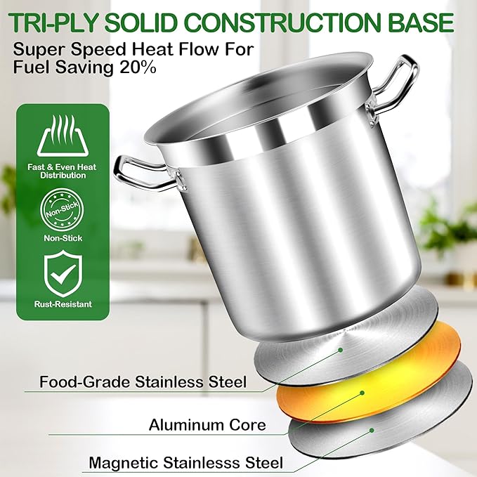 STOCKPOT Stainless Steel 24 Quart Stock Pot - Image 4