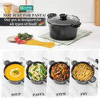 8.5qt Pasta Pot with Strainer Lid, Cast Aluminum Stockpot Multipot, Nonstick - Image 3