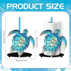 Sea ​​Turtle Paper Towel Holder Green Metal Paper Towel Holder Large Decorative - Image 2