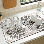 Findosom Floral Dish Drying Mat, Cuttable Drying Mat - Image 5