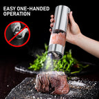 Electric Salt and Pepper Grinder Set Rechargeable, Yumcian Automatic Shakers Set - Image 4