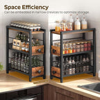 YATINEY Spice Rack, 3-Tier Pull Out Spice Rack Organizer - Image 5