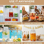 Kingrol 1 Gallon Glass Drink Dispenser - Image 4