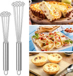 Patelai 2 Pieces Stainless Steel Ball Whisk Wire Egg Whisk Set Kitchen - Image 7