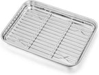 Homikit Baking Sheet with Wire Rack, 9 x 7 Inches Stainless Steel Small Baking by Homikit