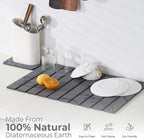 Large Stone Dish Drying Mat for Kitchen Counter, Quick Dry Stones Dishes Mats - Image 6