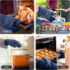 Silicone Oven Mitts, Heat Resistant 2PCS Oven Mitts - Image 6