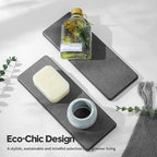 Razborci 2PCS Bathroom Trays, Water Absorbing Diatomite Stone Quick Drying Mat - Image 7