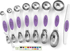 Spring Chef Stainless Steel Magnetic Measuring Spoons Set of 8 by SpringChef