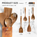 Wooden Spoons for Cooking, Nonstick Cooking Utensil Set - Image 2