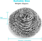 15 Pack Steel Wool Scrubber, Metal Kitchen Scrubbing Sponges, Dishwashing - Image 3